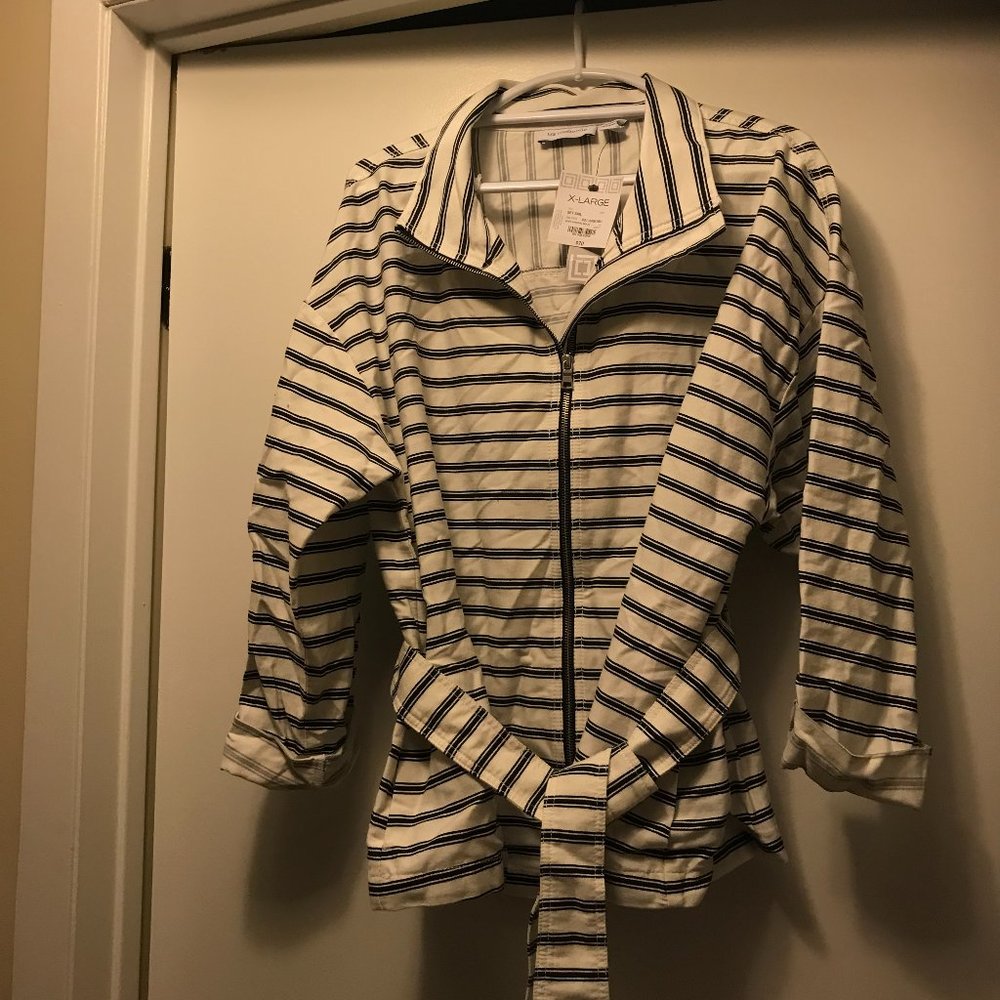 Liz Claiborne Zip Tie Front Jacket